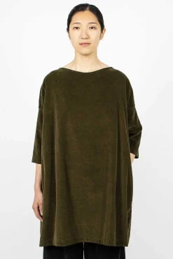 Album di Famiglia 31_192 Boatneck Tunic Olive| Dresses
