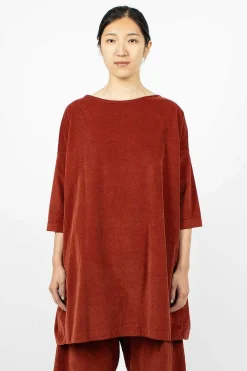 Album di Famiglia 31_192 Boatneck Tunic Red| Tops