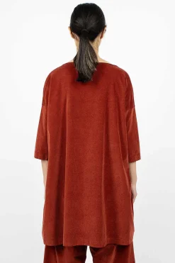 Album di Famiglia 31_192 Boatneck Tunic Red| Tops