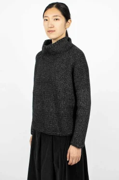 Album di Famiglia 40_213 Oversized High Neck Slate| Knitwear