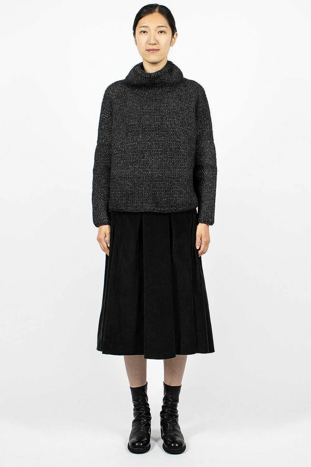 Album di Famiglia 40_213 Oversized High Neck Slate| Knitwear