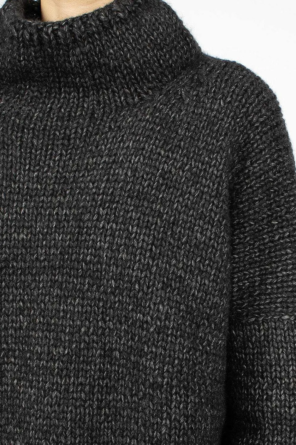 Album di Famiglia 40_213 Oversized High Neck Slate| Knitwear