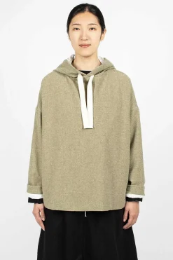 Album di Famiglia 40_210 Oversized Hoodie Olive| Tops