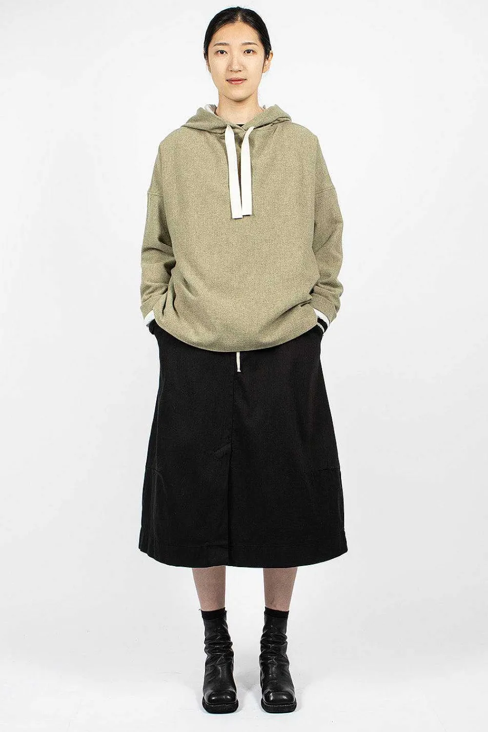 Album di Famiglia 40_210 Oversized Hoodie Olive| Knitwear