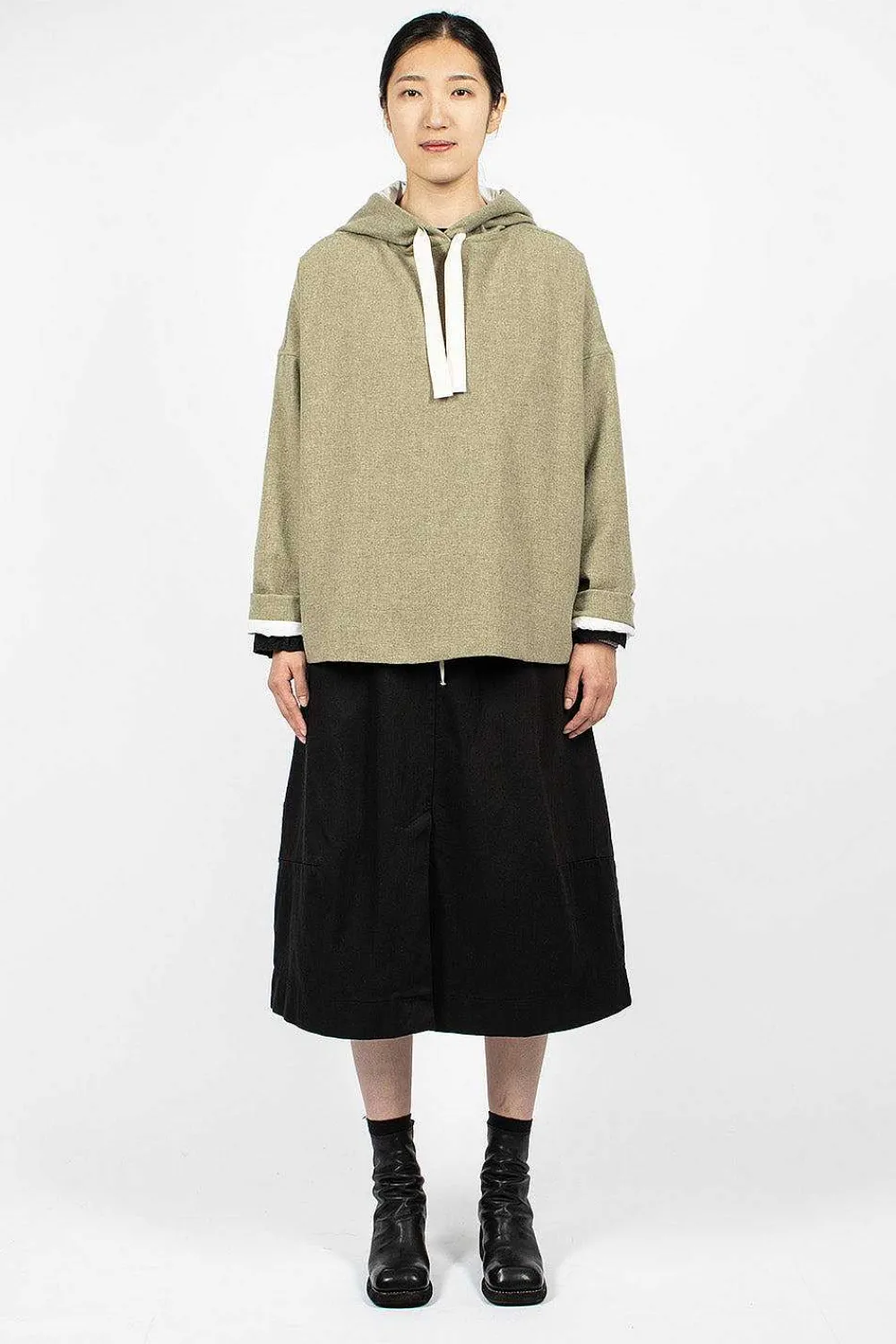 Album di Famiglia 40_210 Oversized Hoodie Olive| Knitwear