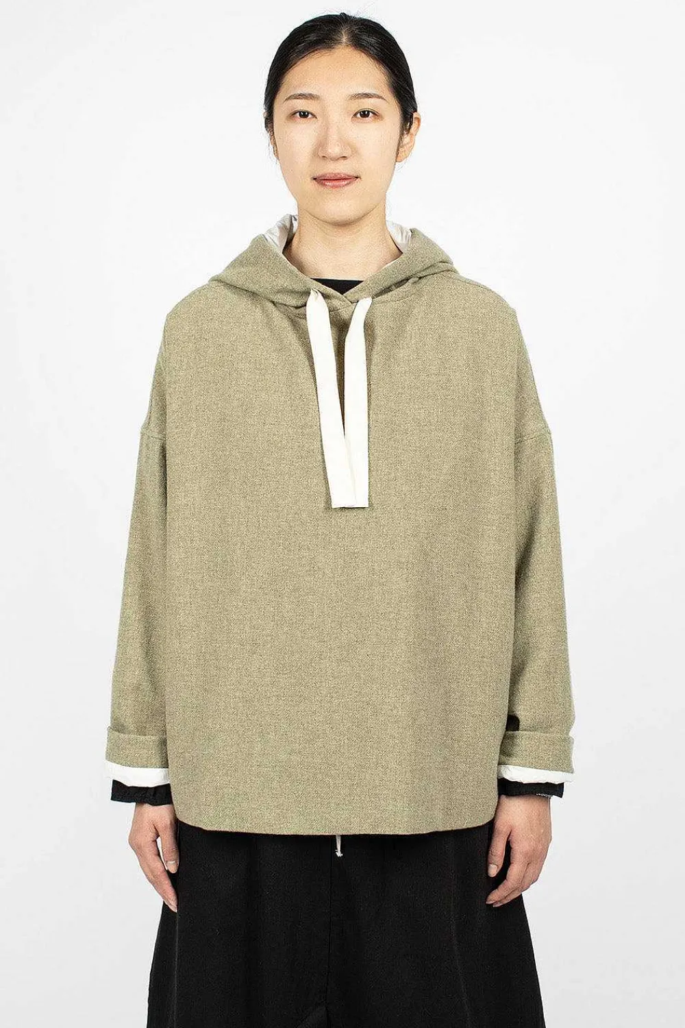 Album di Famiglia 40_210 Oversized Hoodie Olive| Knitwear