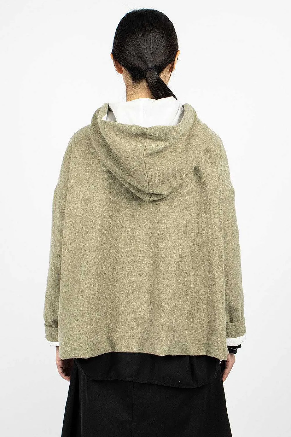 Album di Famiglia 40_210 Oversized Hoodie Olive| Knitwear