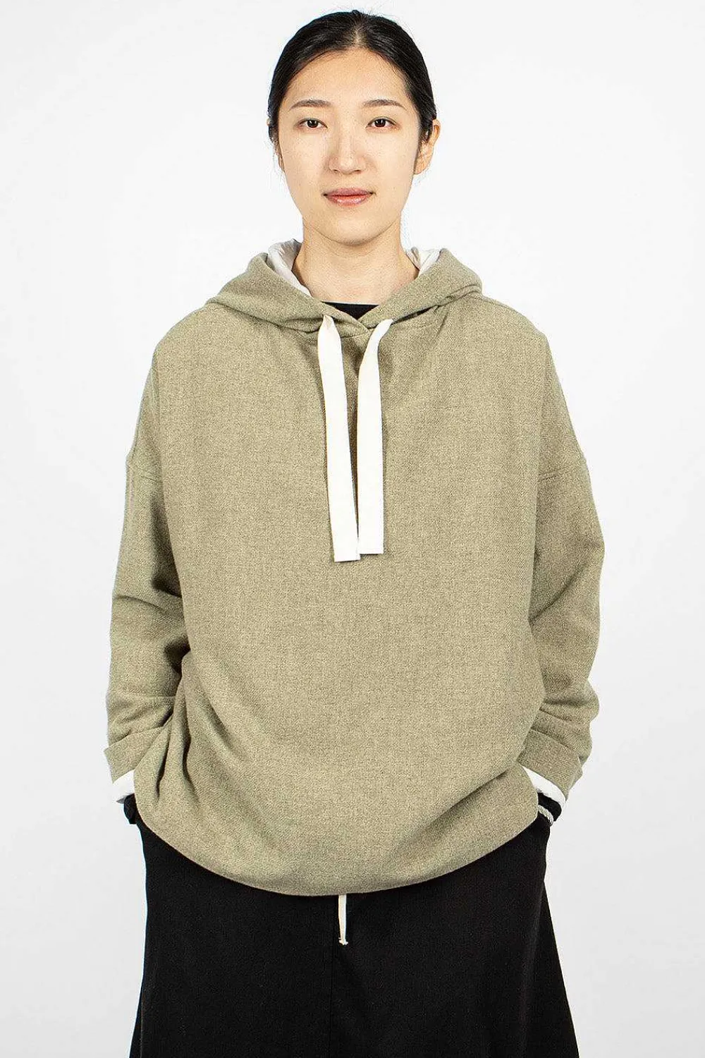 Album di Famiglia 40_210 Oversized Hoodie Olive| Knitwear