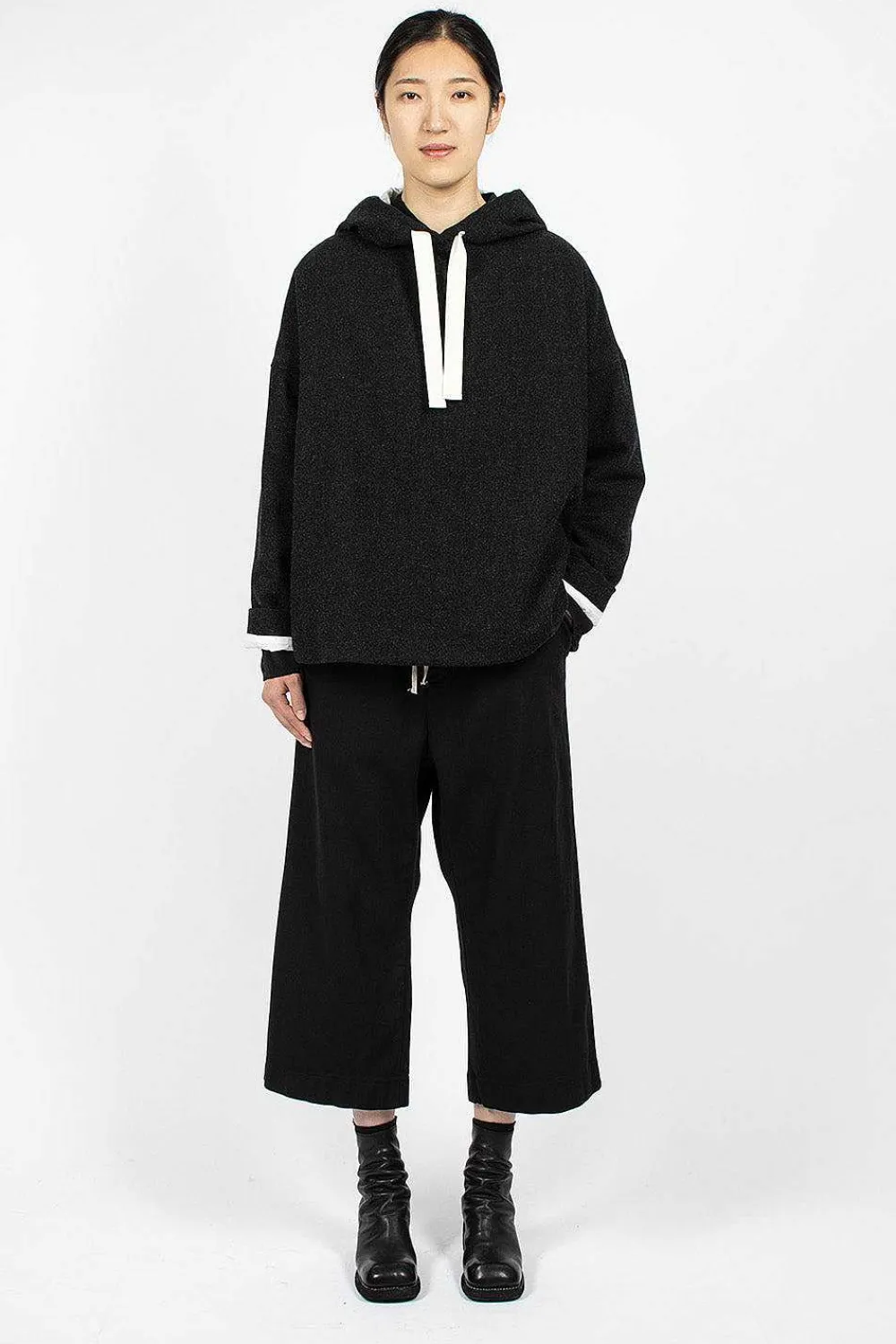 Album di Famiglia 40_210 Oversized Hoodie Slate| Knitwear