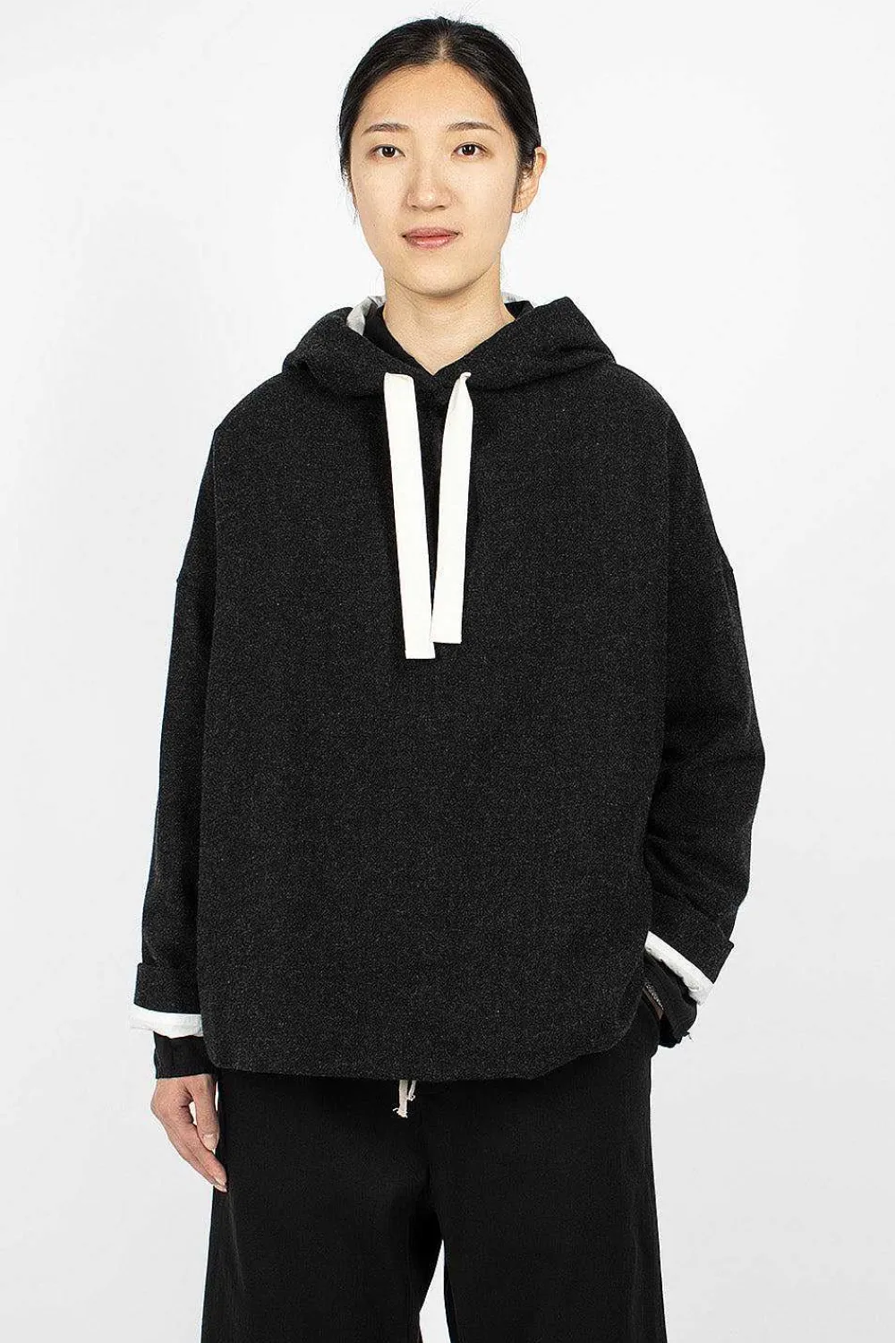 Album di Famiglia 40_210 Oversized Hoodie Slate| Knitwear