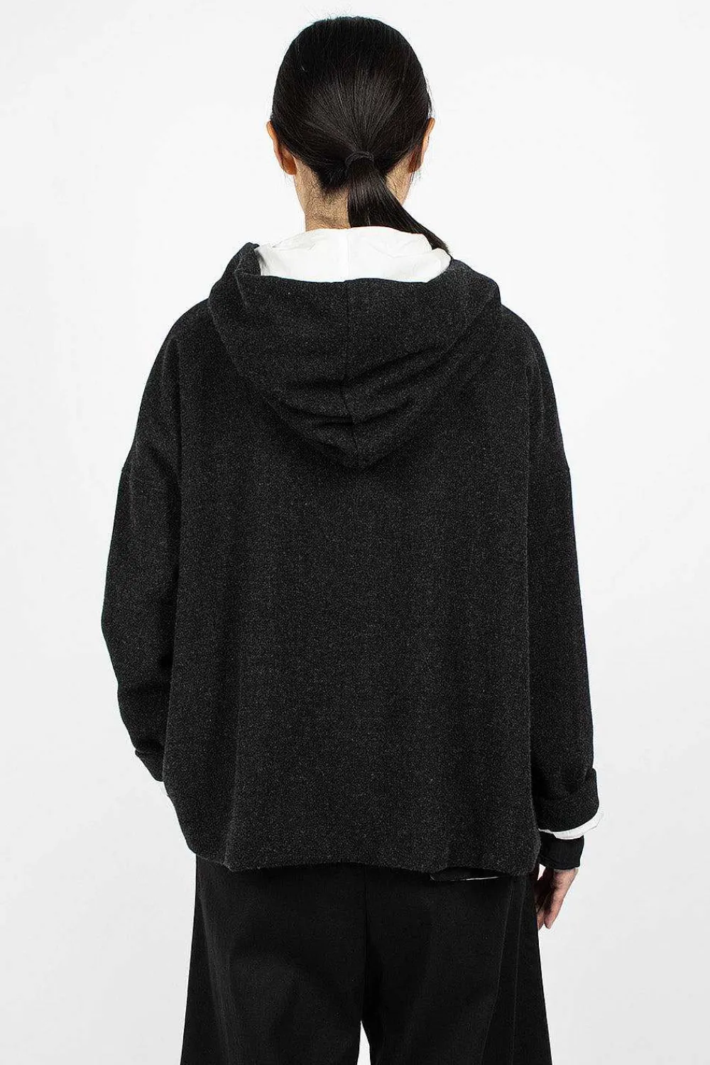 Album di Famiglia 40_210 Oversized Hoodie Slate| Knitwear