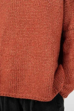 Album di Famiglia 40_212 Oversized V-Neck Red| Knitwear