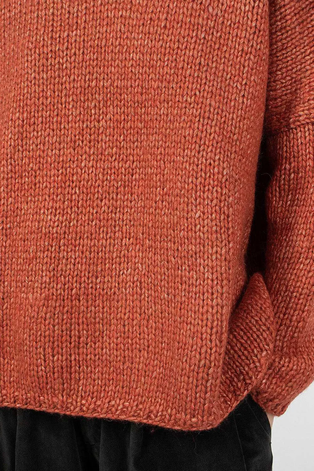 Album di Famiglia 40_212 Oversized V-Neck Red| Knitwear