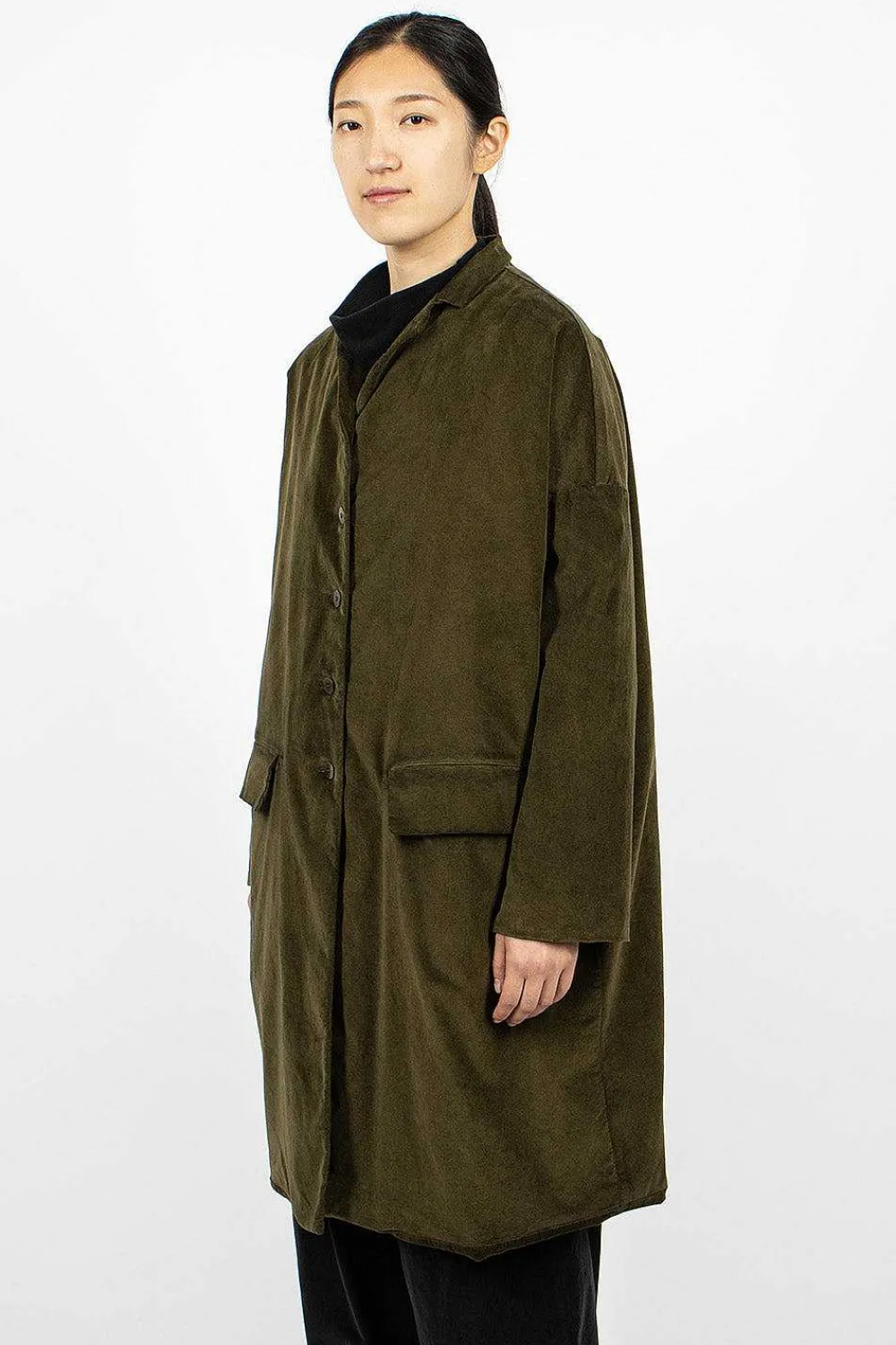 Album di Famiglia 45_29 Velvet Coat Olive| Outerwear