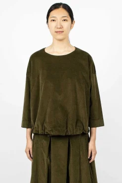 Album di Famiglia 40_211 Velvet Jumper Olive| Tops