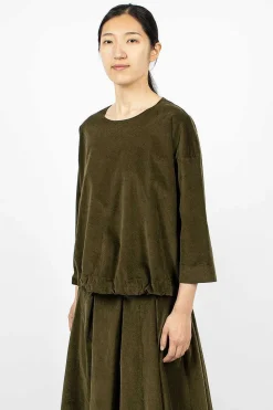Album di Famiglia 40_211 Velvet Jumper Olive| Tops