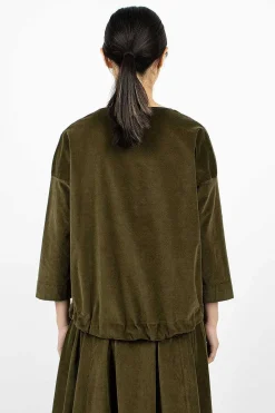 Album di Famiglia 40_211 Velvet Jumper Olive| Tops