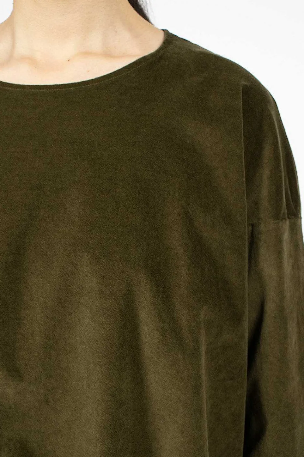 Album di Famiglia 40_211 Velvet Jumper Olive| Tops