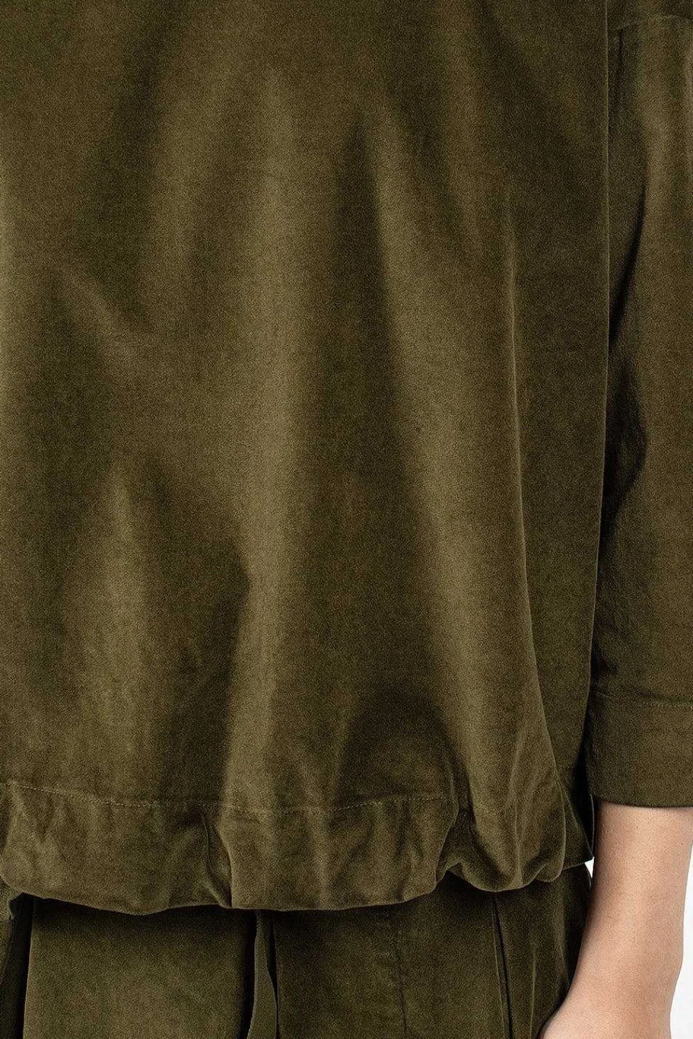 Album di Famiglia 40_211 Velvet Jumper Olive| Tops