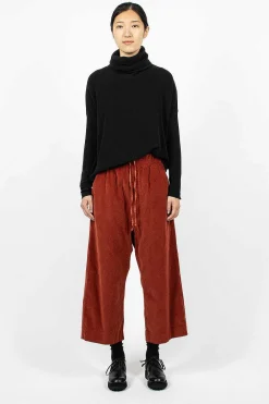Album di Famiglia 23_206 Velvet W&S Trouser Red| Trousers