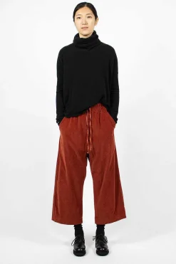 Album di Famiglia 23_206 Velvet W&S Trouser Red| Trousers