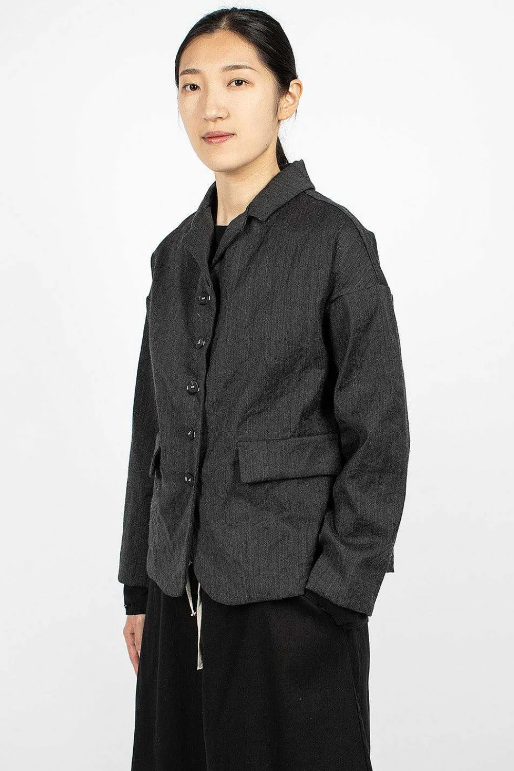 Album di Famiglia 4259 Loose Blazer Inox| Outerwear