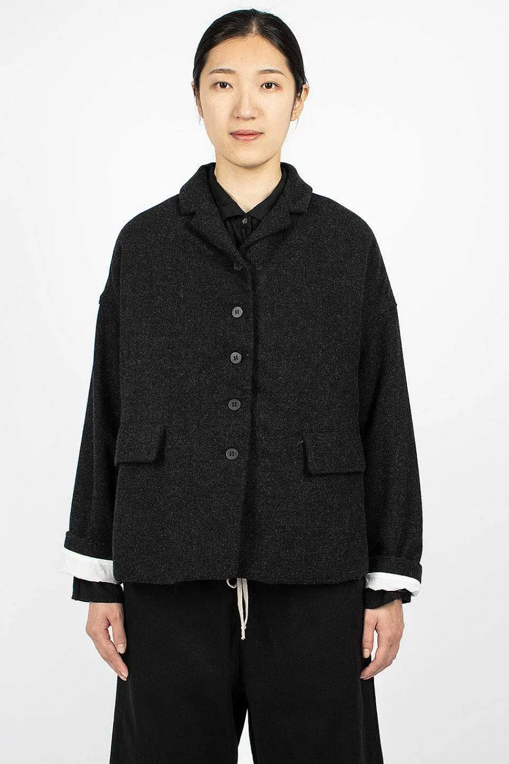 Album di Famiglia 4260 Loose Blazer Sw Slate| Outerwear
