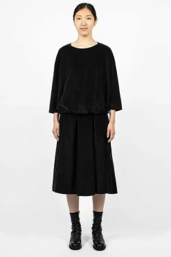 Album di Famiglia 3293 Velvet Skirt Slate| Skirts