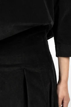 Album di Famiglia 3293 Velvet Skirt Slate| Skirts