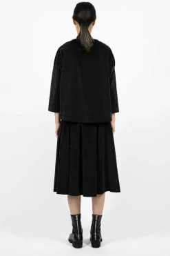 Album di Famiglia 3293 Velvet Skirt Slate| Skirts