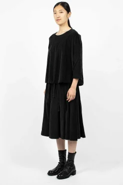 Album di Famiglia 3293 Velvet Skirt Slate| Skirts