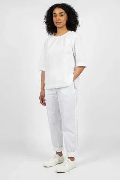 Casey Casey Ah Pant Poplin White| Trousers
