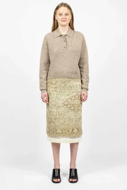 Acne Studios Alpaca Polo Mushroom Beige| Knitwear