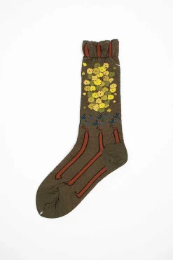 Antipast Am-771 A Fine Day Socks Khaki| Tights & Socks