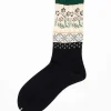 Antipast Am-770 Floral Mosaic Socks Black| Tights & Socks