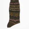 Antipast Am-763 Floret Terrace Socks Khaki| Tights & Socks