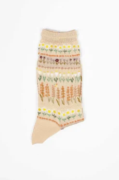 Antipast Am-763 Floret Terrace Socks Peach| Tights & Socks