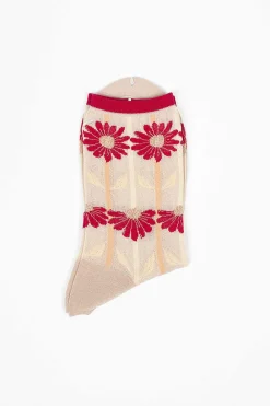Antipast Am-758 Maguerite Socks Light Pink| Tights & Socks