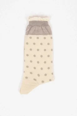 Antipast Am-62A Polka Dot Socks Ivory| Tights & Socks