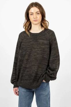 VISVIM Amplus Crew Knit Black| Tops
