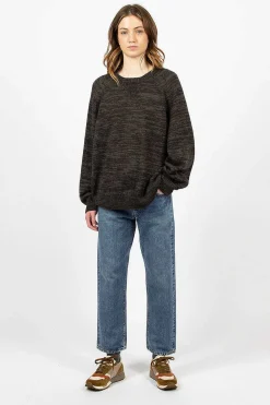 VISVIM Amplus Crew Knit Black| Tops