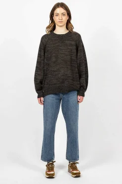 VISVIM Amplus Crew Knit Black| Tops