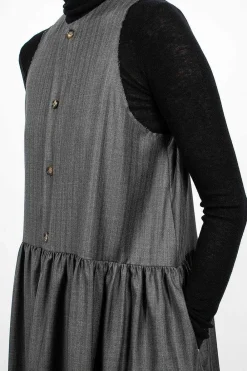 Eleph Anouk Dress Pinstripe Wool| Dresses