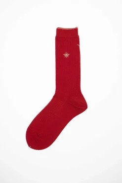 Antipast Anp-112 Super Merino Bee Socks Red| Tights & Socks