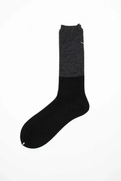 Antipast Anp-92K Two Tone Rib Socks Black| Tights & Socks