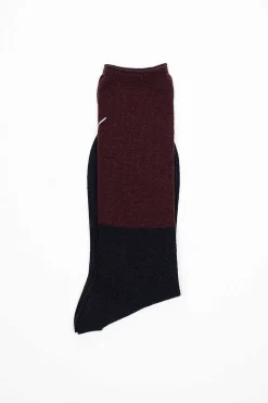 Antipast Anp-92K Two Tone Rib Socks Navy| Tights & Socks