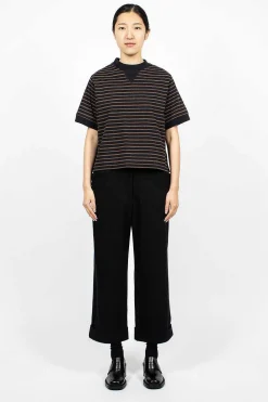 Margaret Howell Archive Matte Jersey Black/Bark| Tops