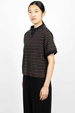 Margaret Howell Archive Matte Jersey Black/Bark| Tops