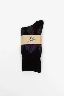Needles Argyle Jacquard Socks Charcoal| Tights & Socks