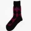 Needles Argyle Jacquard Socks Wine| Tights & Socks